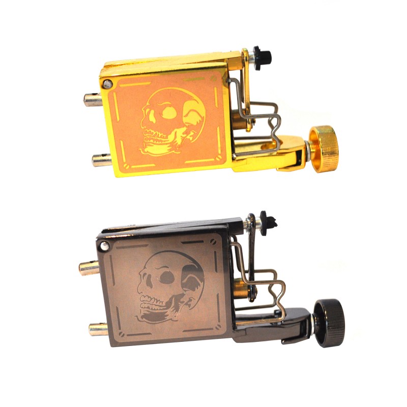 Pro Rotary Tattoo Machine Gun Gold Skull
